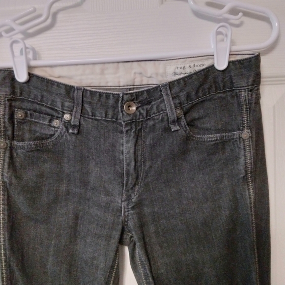 Rag & Bone Mid-rise Faded Black Skinny Jeans Made in North Carolina - Picture 3 of 8